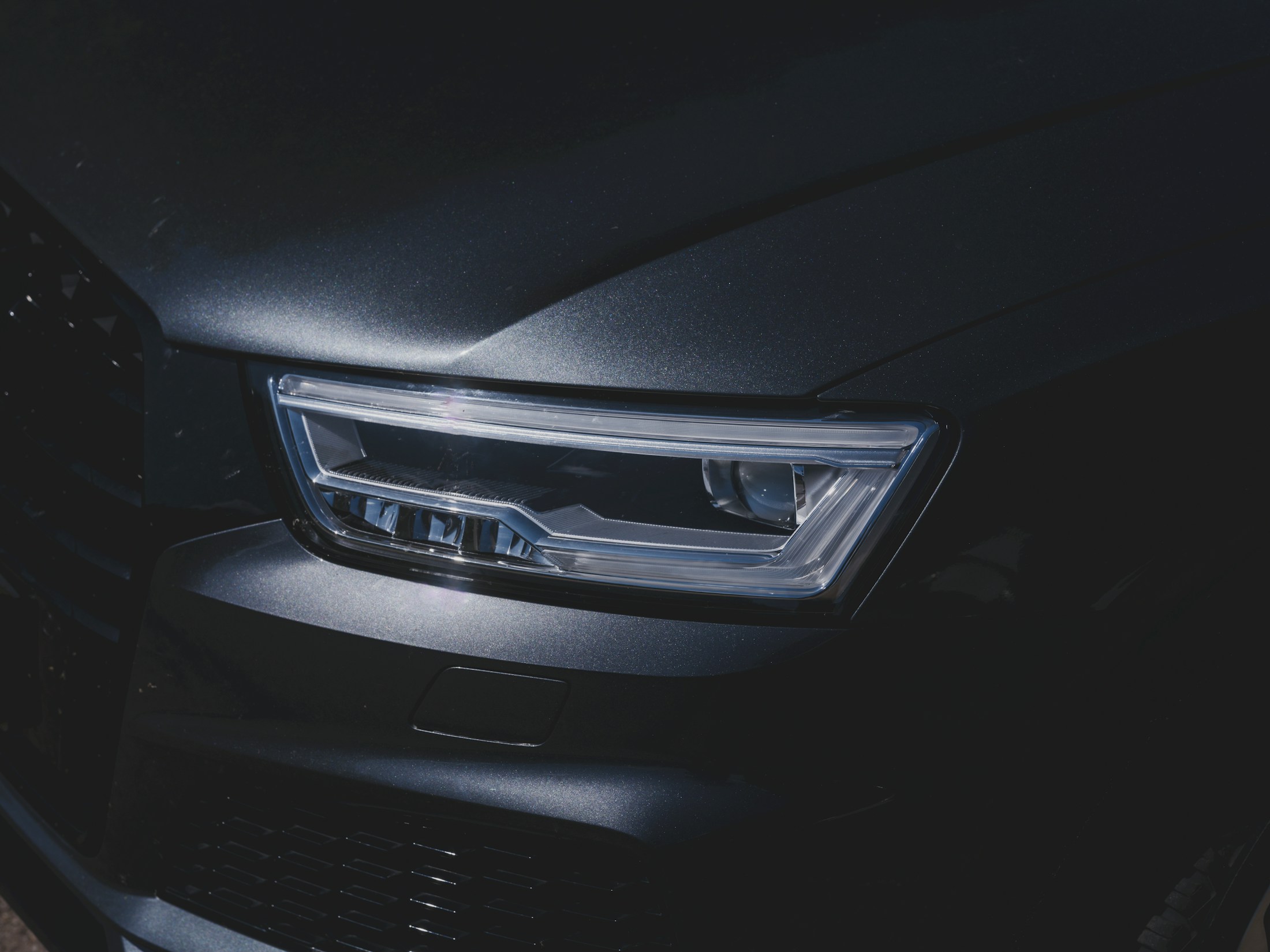 Close-up of a freshly cleaned car